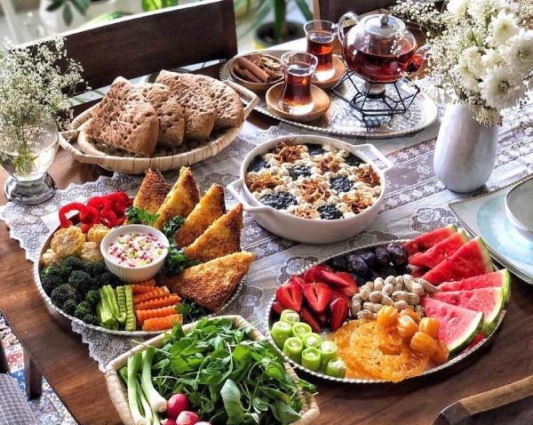عکس سفره شام شیک