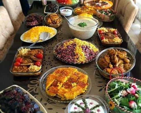 عکس سفره شام مجلسی