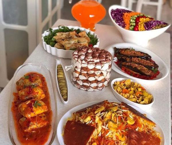 عکس سفره شام مجلسی