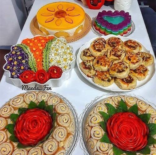 عکس سفره آرایی میز شام