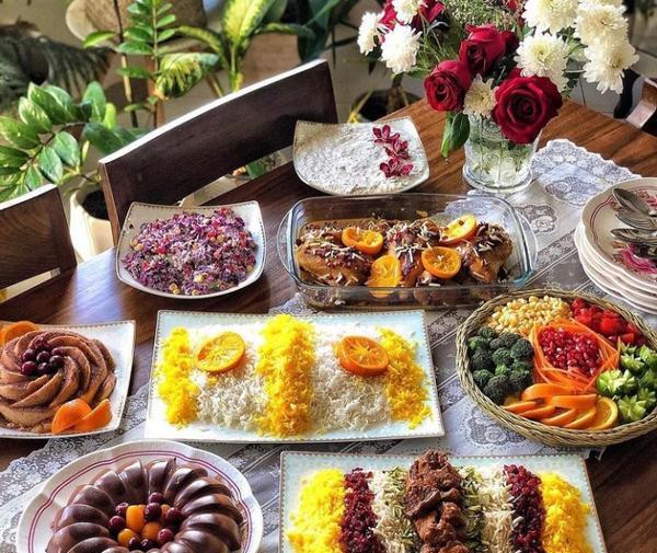 عکس سفره آرایی میز شام