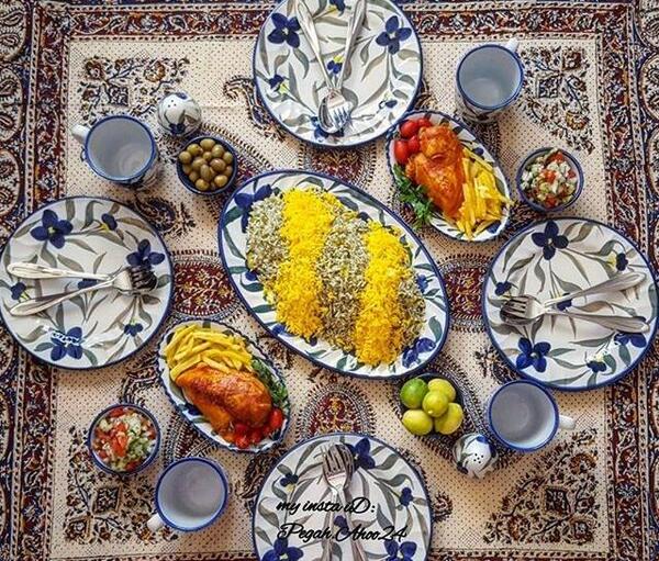عکس سفره آرایی میز شام