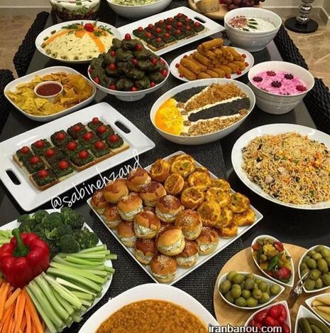 عکس سفره آرایی میز شام