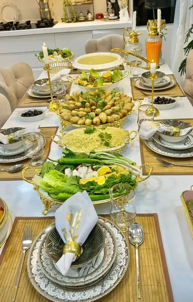 عکس سفره ارایی شام