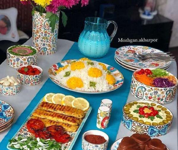 عکس سفره ارایی شام