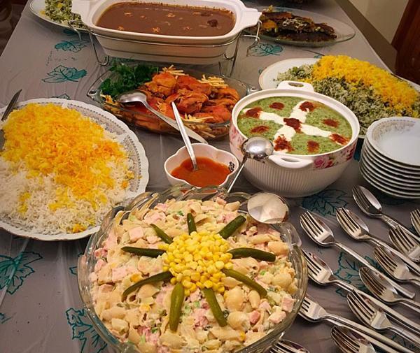 عکس سفره ارایی شام