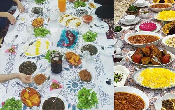عکس سفره ارایی شام