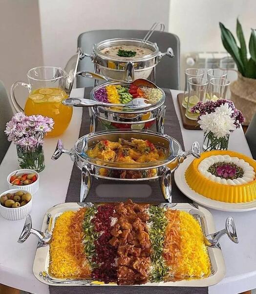 عکس سفره ارایی شام