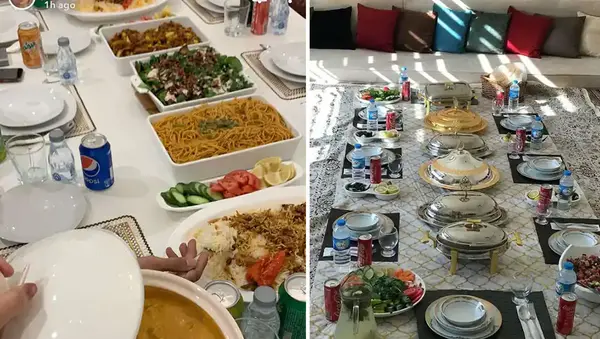 عکس سفره ارایی شام