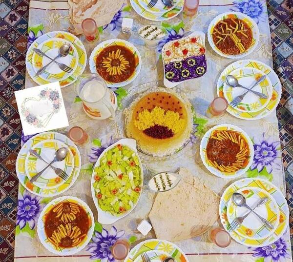 عکس سفره ارایی شام