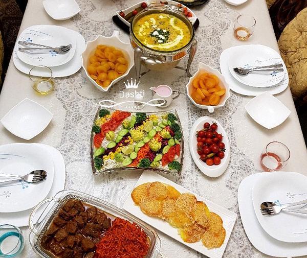 عکس سفره ارایی شام