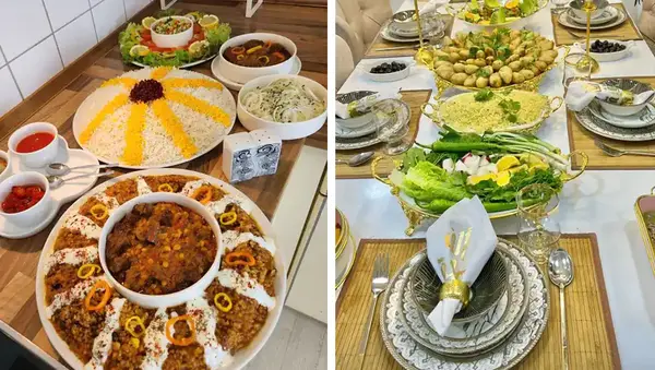 عکس سفره ارایی شام
