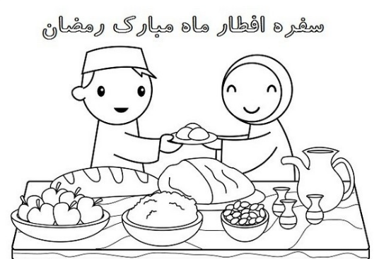 عکس سفره افطار کودکانه