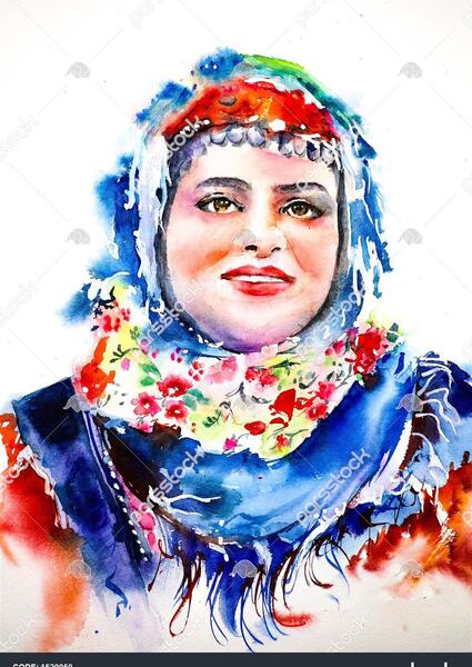 عکس نقاشی روستا ساده