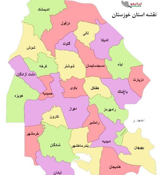 عکس شهر های ایران در نقشه