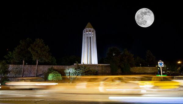 عکس شهر همدان در شب