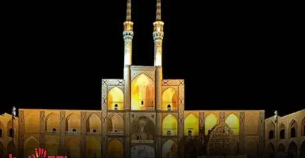عکس شهر یزد در شب