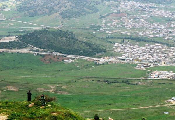 عکس هوایی از شهر بانه