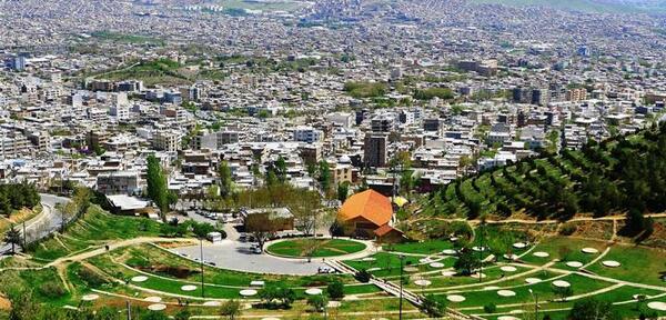 عکس هوایی از شهر بانه