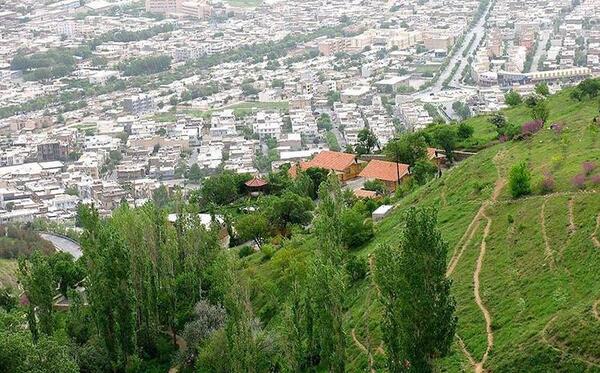 عکس هوایی از شهر بانه