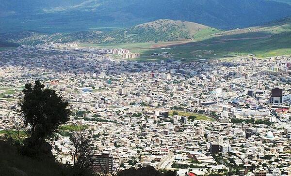 عکس هوایی از شهر بانه