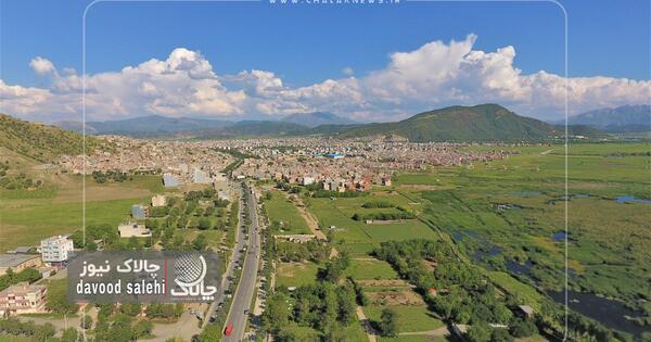 عکس هوایی از شهر بانه
