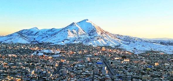 عکس هوایی از شهر بانه