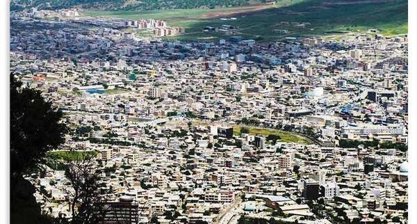 عکس هوایی از شهر بانه
