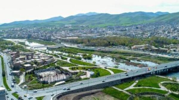 عکس هوایی از شهر بانه