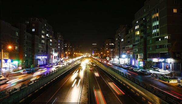 عکس شهر تهران شب