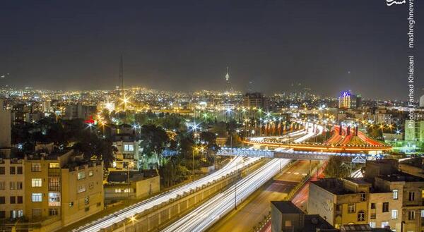 عکس شهر تهران شب