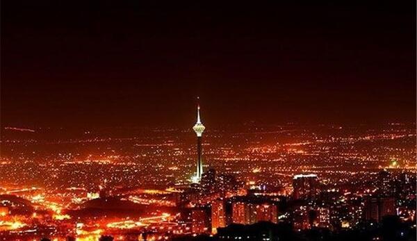 عکس شهر تهران شب