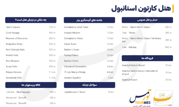 عکس هتل کارتون استانبول
