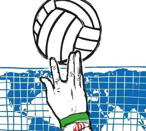 عکس نقاشی والیبال آسان