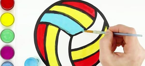 عکس نقاشی والیبال کودکان