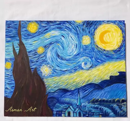 عکس نقاشی ونگوگ شب پر ستاره