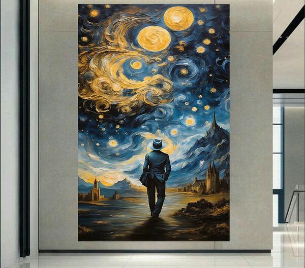 عکس نقاشی ونگوگ شب پر ستاره