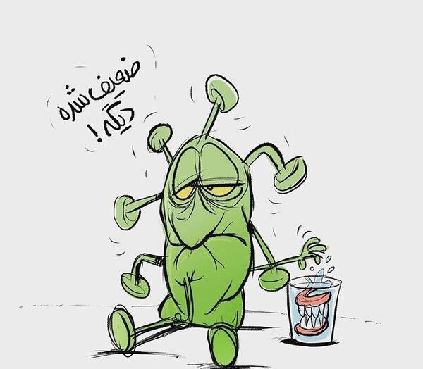 عکس کارتونی ویروس کرونا