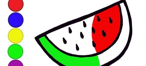 عکس نقاشی هندوانه کامل