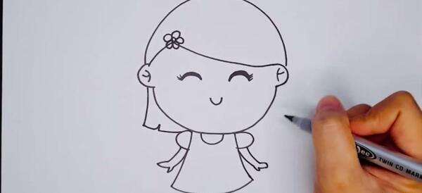 عکس نقاشی یک دختر آسان