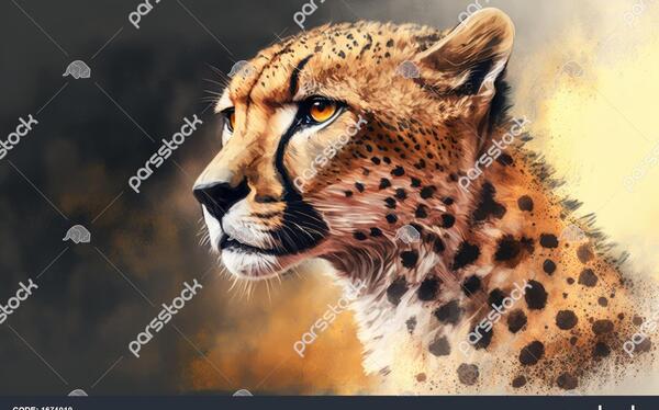 عکس نقاشی یوزپلنگ ایرانی