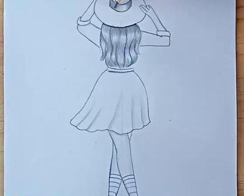 عکس یک دختر ساده برای نقاشی