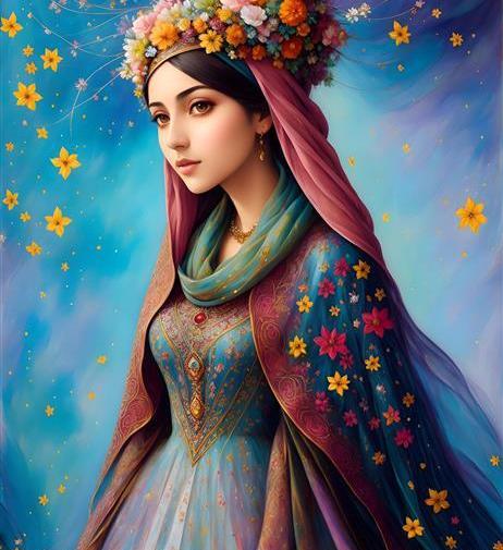 عکس نقاشی یک دختر بی حجاب