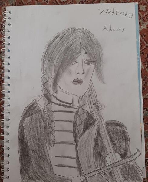 عکس نقاشی ویولن ساده