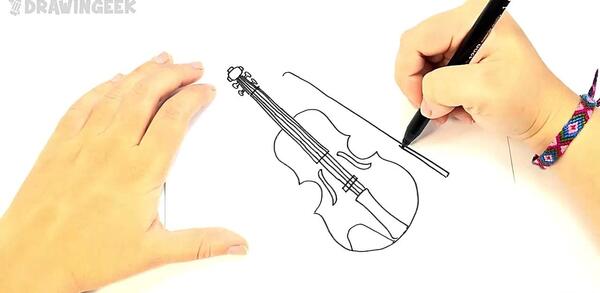 عکس نقاشی ویولن ساده