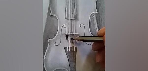 عکس نقاشی ویولن ساده