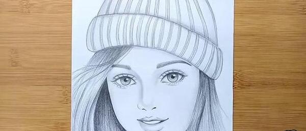 عکس نقاشی و طراحی چهره دختر