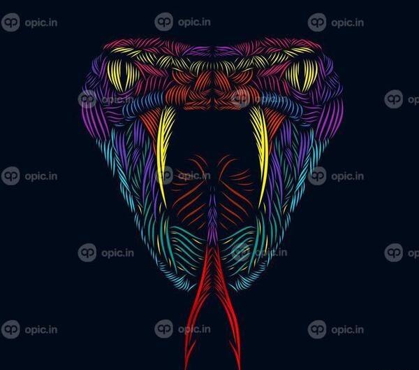 عکس نقاشی مار ترسناک