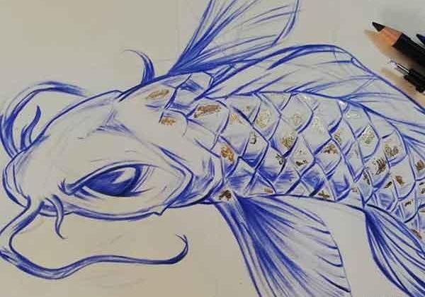 عکس نقاشی ماهی فانتزی