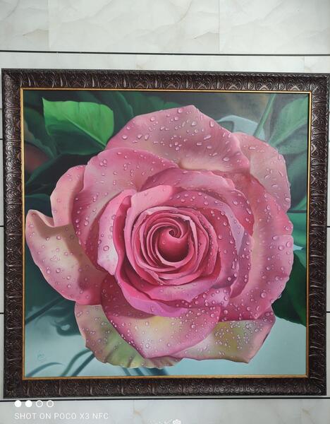 عکس نقاشی گل رز بچه گانه